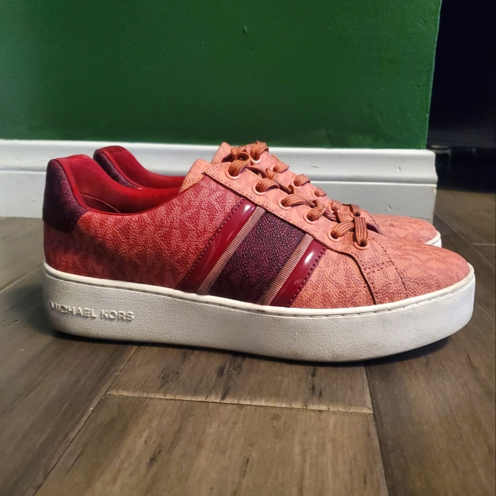 MICHAEL Michael Kors Poppy Signature Print Sneakers 8.5